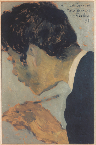 Une passion française – La collection Marlene et Spencer Hays : Édouard Vuillard (1868-1940) Pierre Bonnard, vers 1891 Huile sur toile, 32,5 x cm © Droits réservés